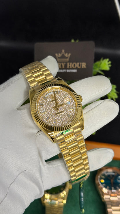 Yellow Gold with Diamond Dial