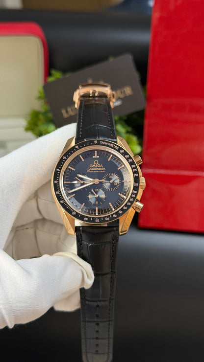 Rose Gold with Black Dial.