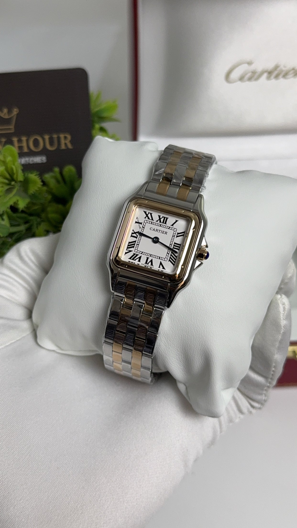 Rose Gold Two Tone with White Dial.