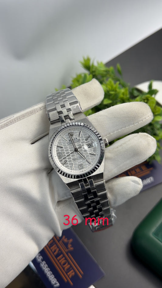 Silver with white dial 🔥