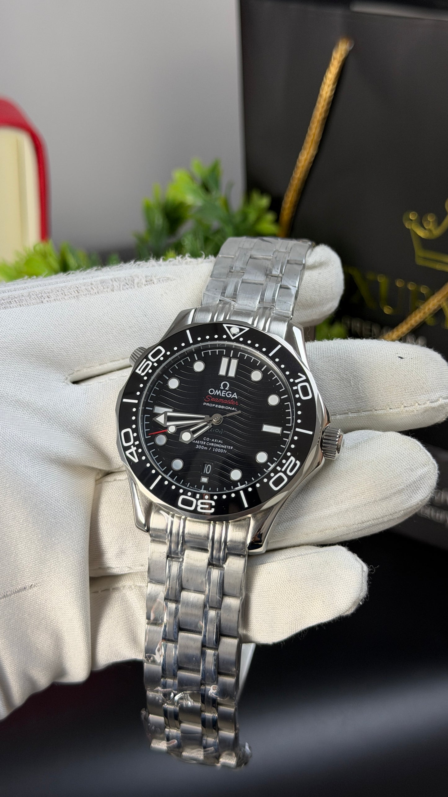 Silver with Black Dial.