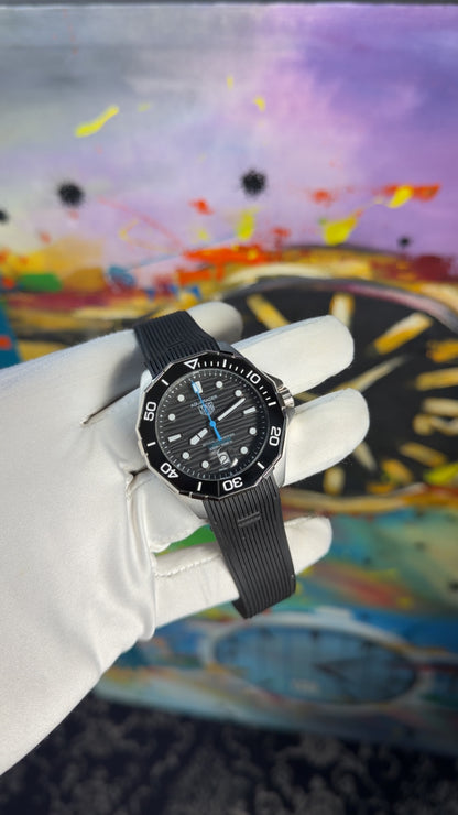Silver with black dial