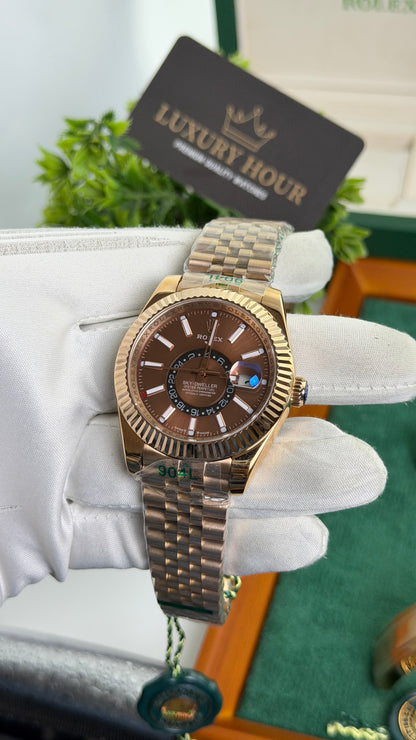 Rose Gold with Chocolate Dial🔥