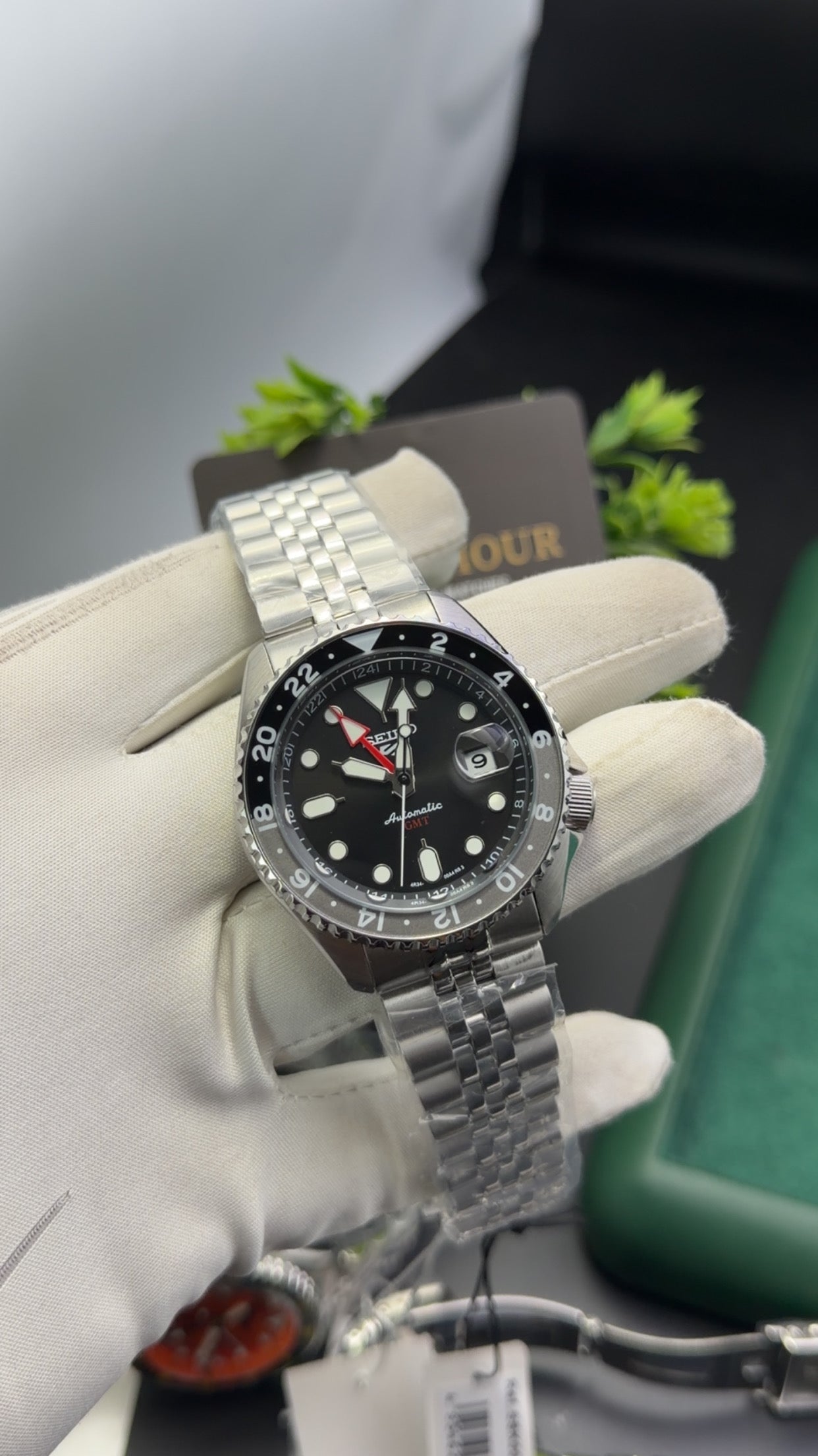 Silver with Black dial🔥