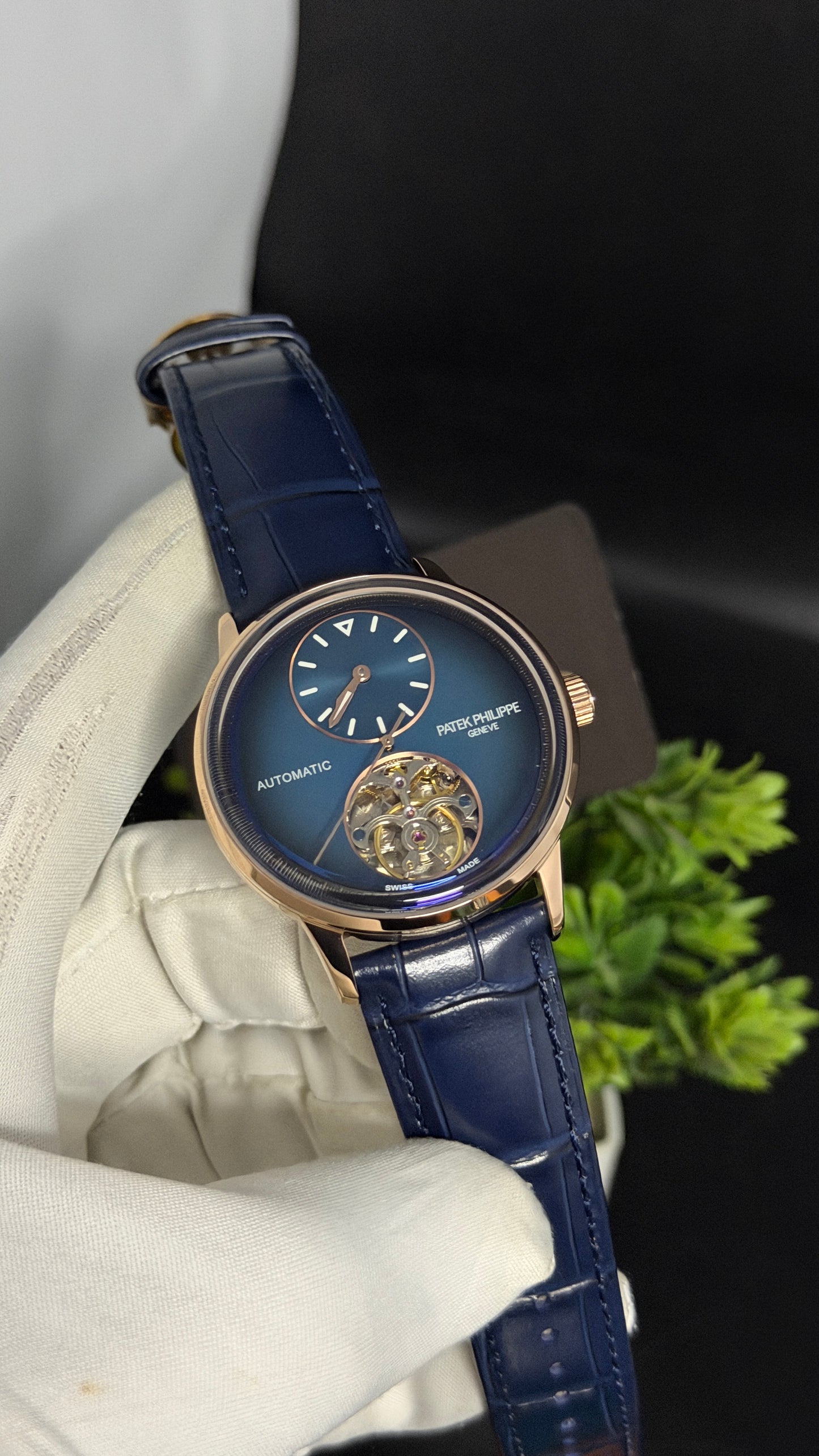 Rose Gold with Blue Dial🔥