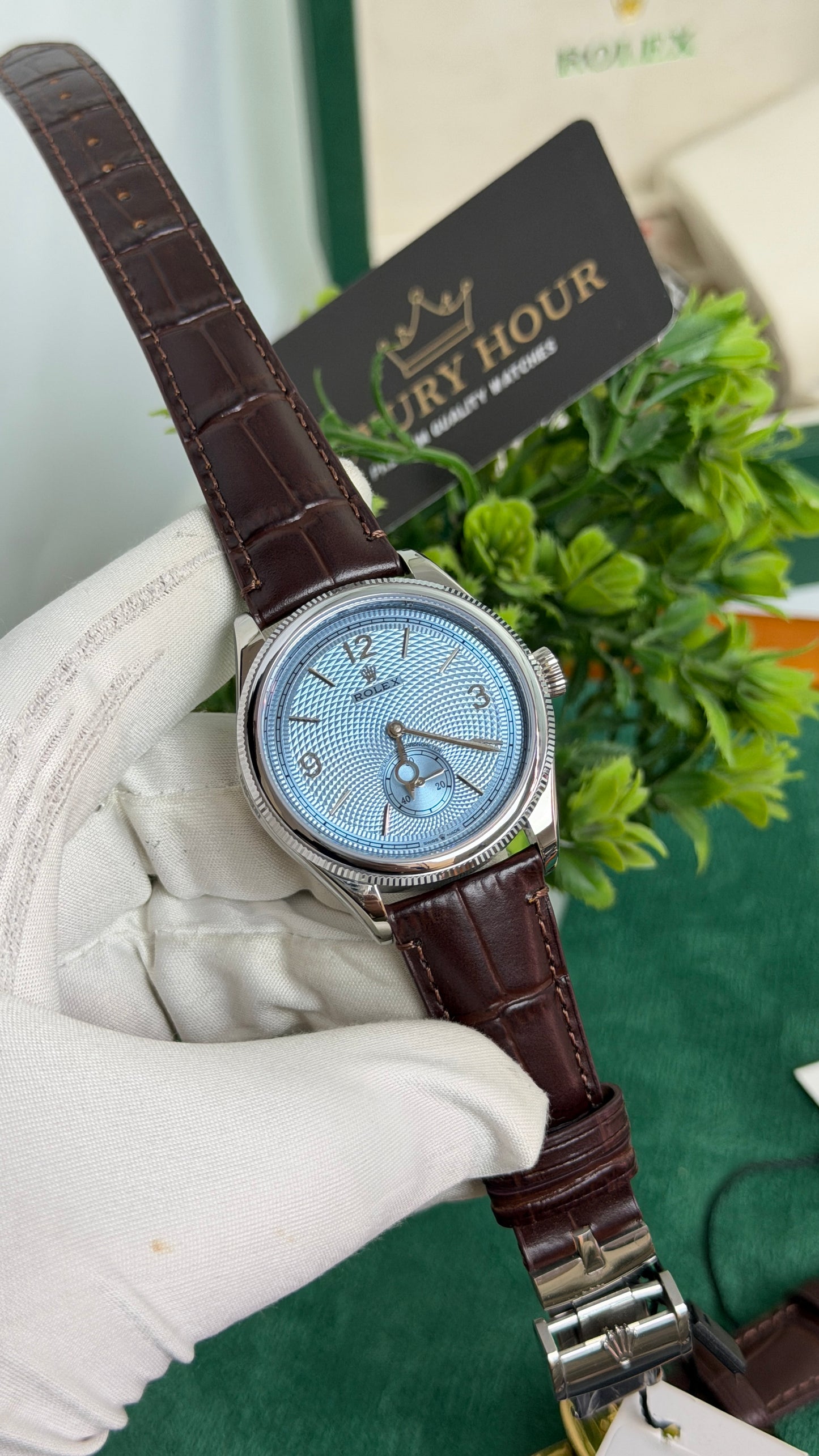 Silver with Sky Blue Dial🔥
