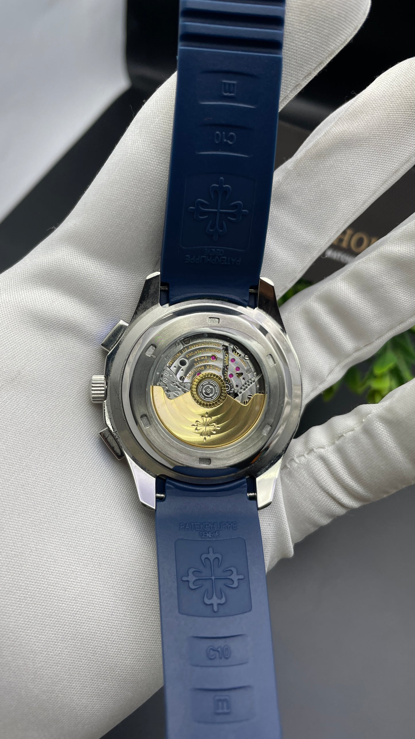 Silver with Blue Dial