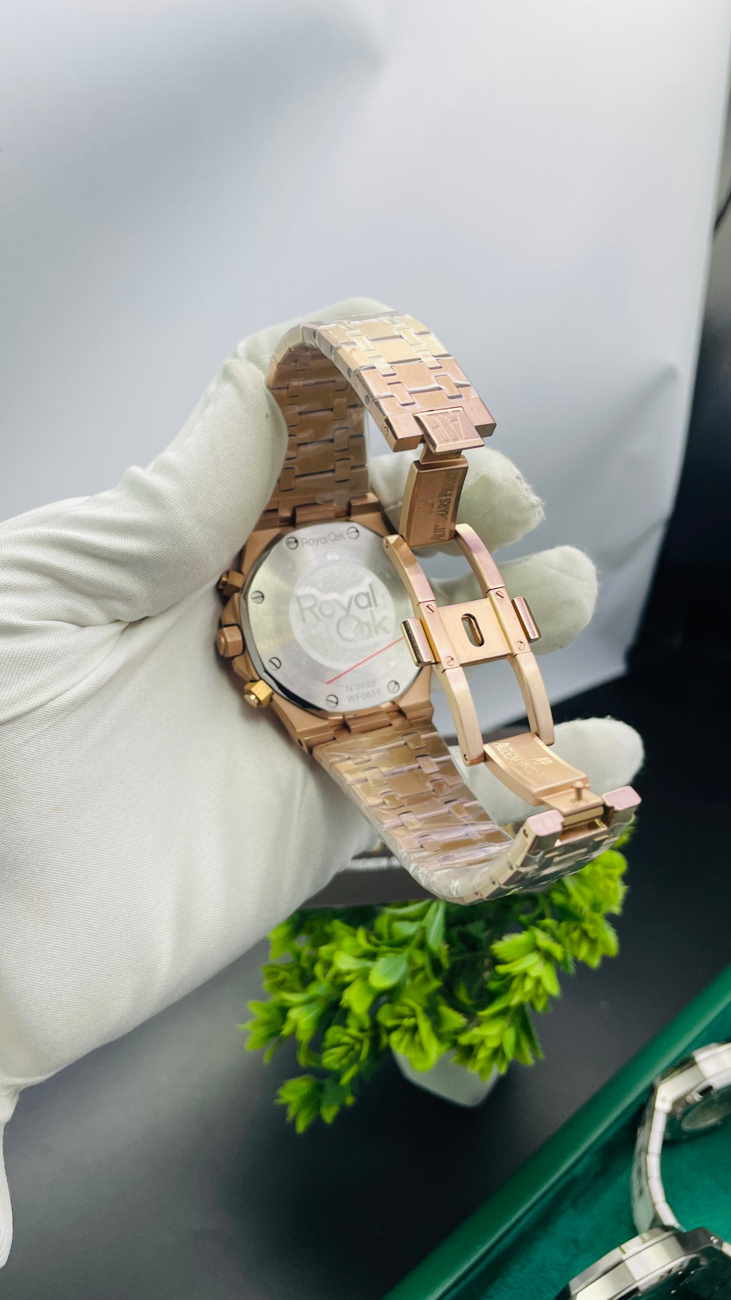 Rose gold with Black Dial