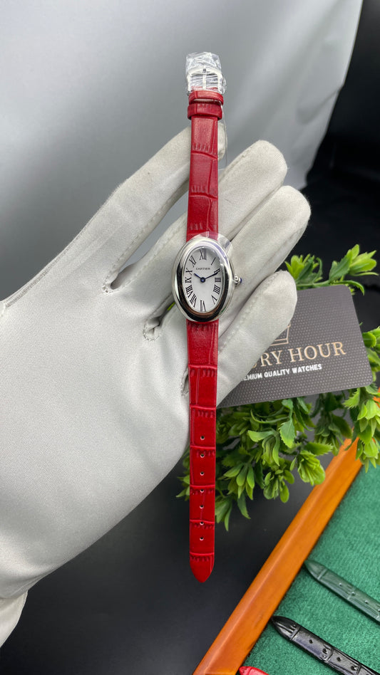 Silver with Red Strap🔥