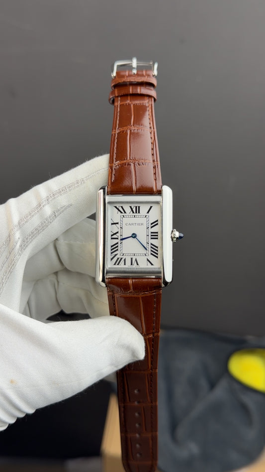 Silver with brown strap🔥