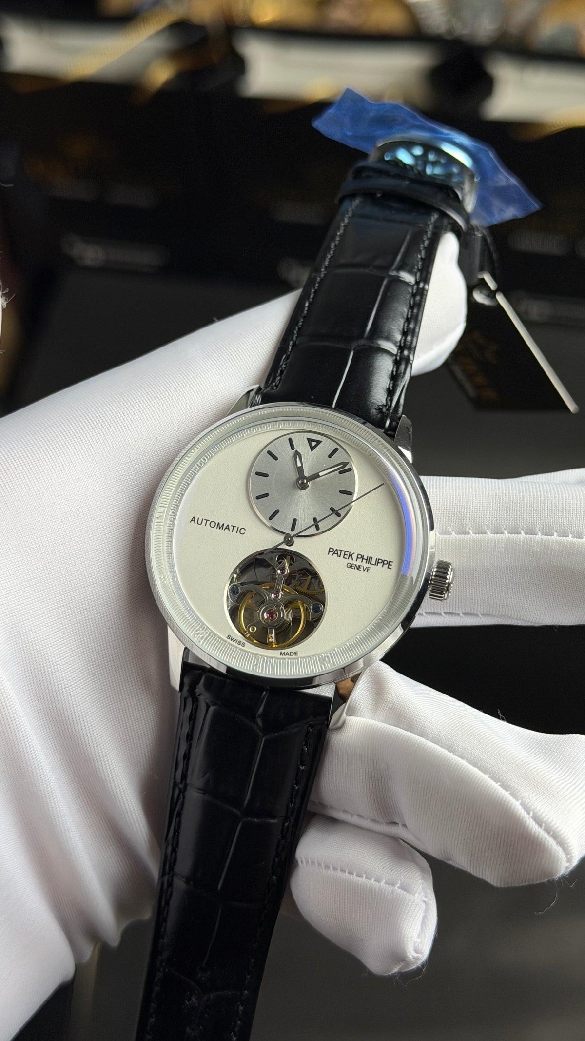 Silver with White Dial.