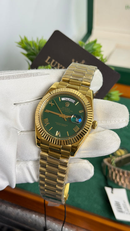Yellow Gold with Green Dial🔥