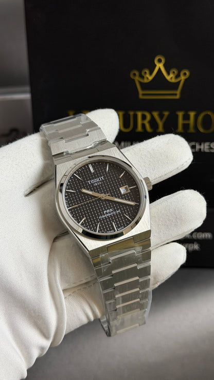 Silver with Black Dial.