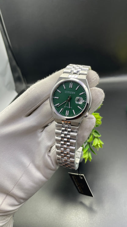 Silver with Green Dial🔥