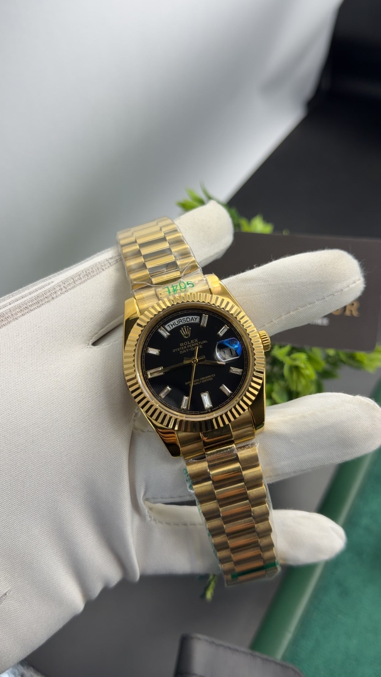 Yellow Gold with black dial🔥