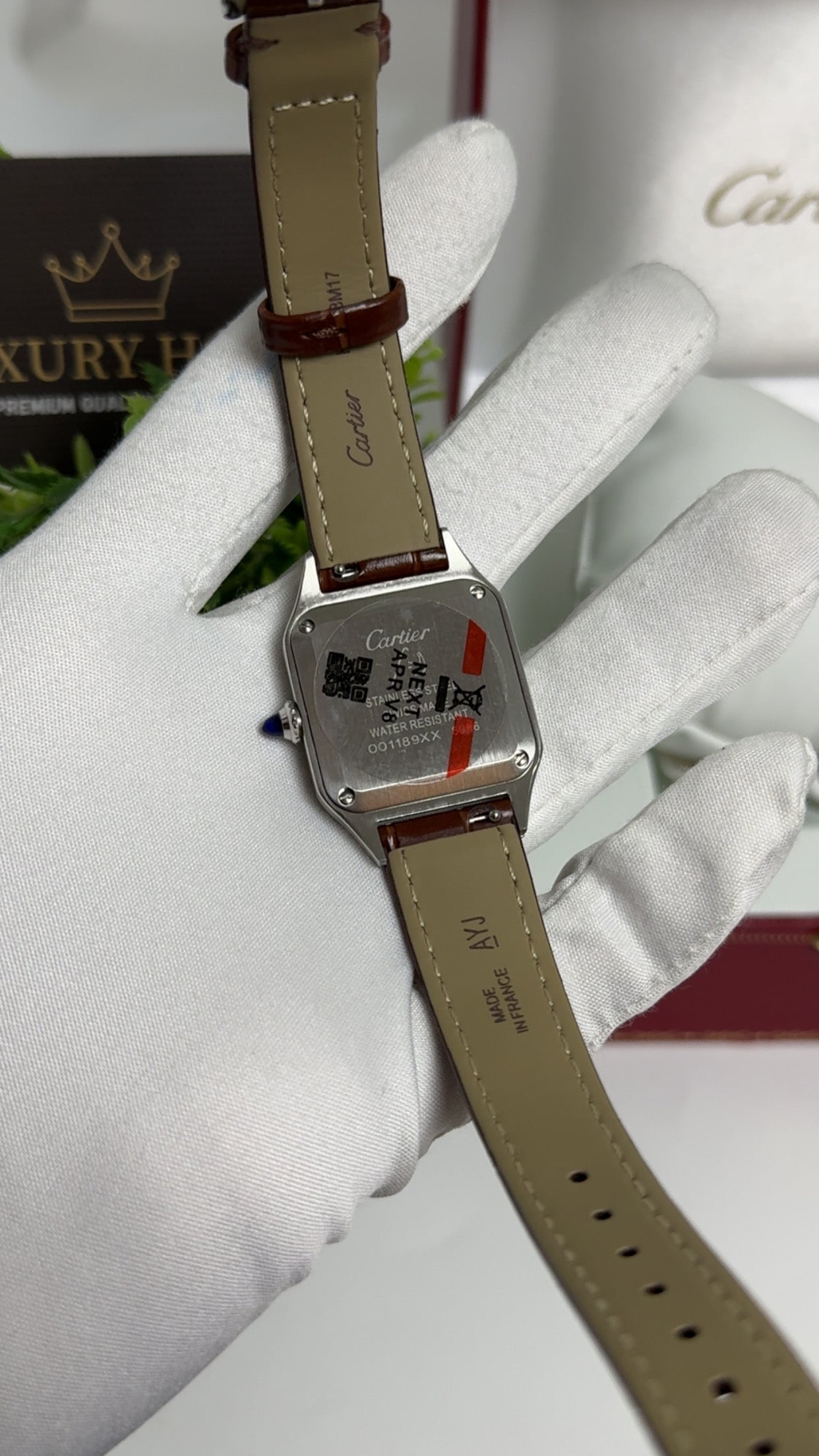 Silver with Black Strap.