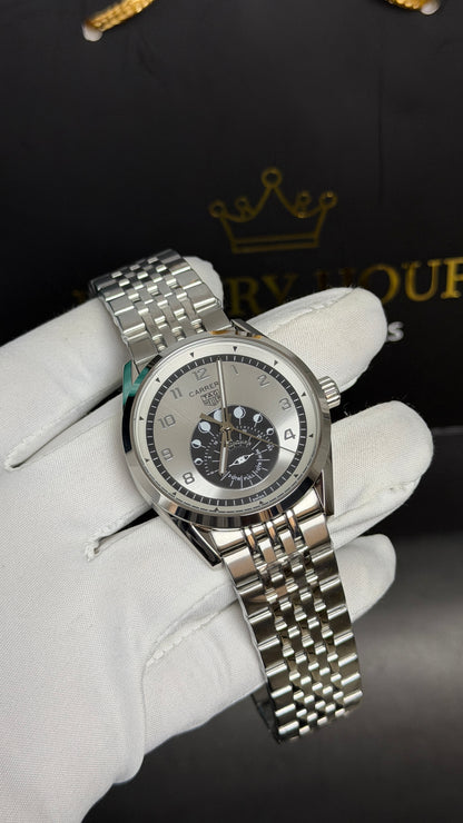 Silver with White Dial.