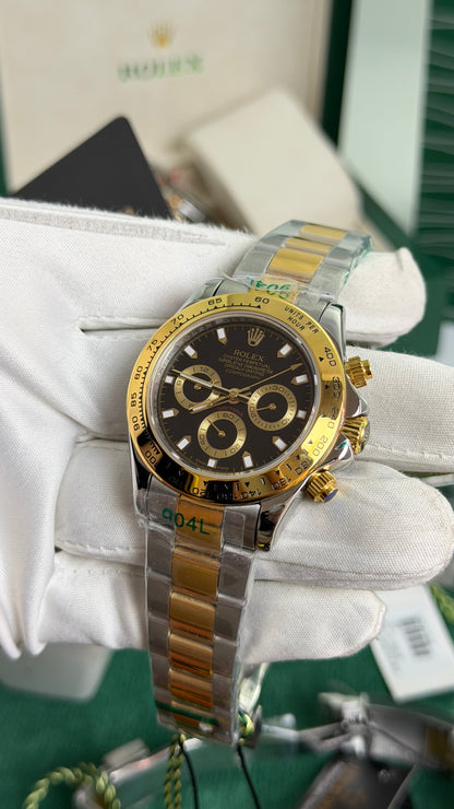 Yellow Gold Two Tone with Black Dial🔥