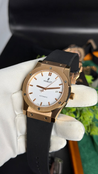 Rose Gold with White Dial