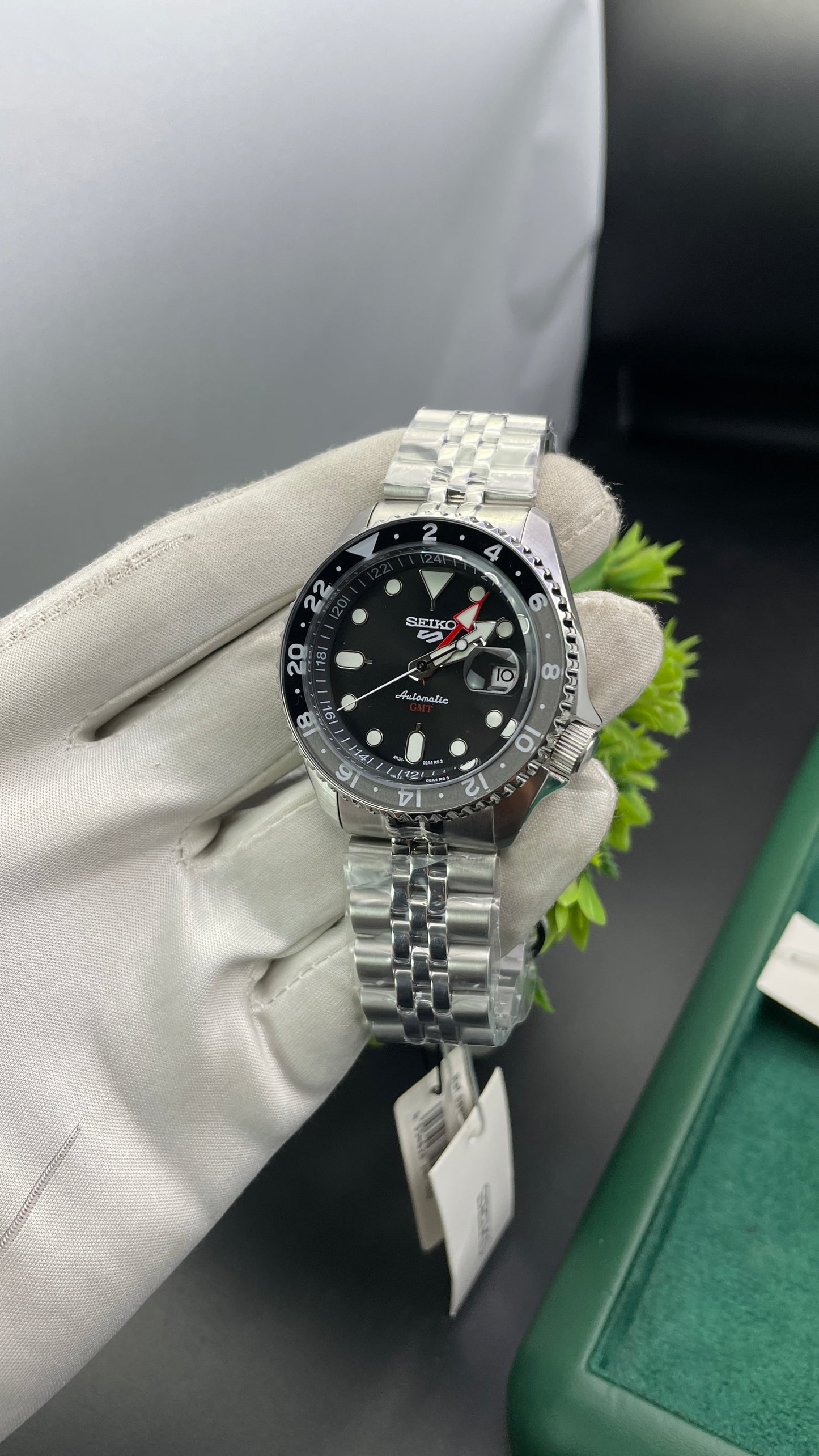Silver with Black dial🔥