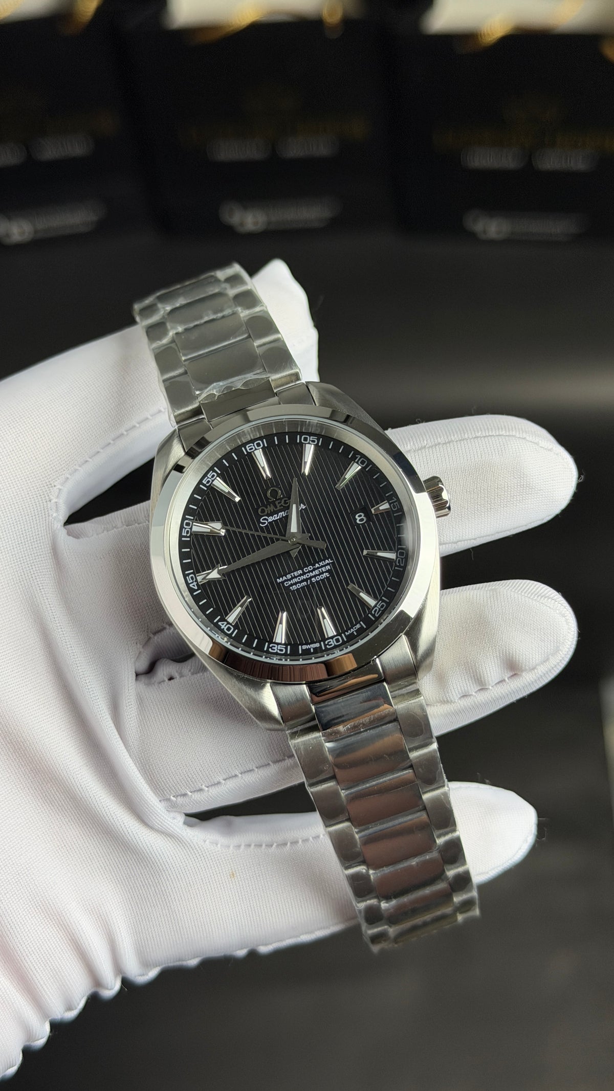 Silver with Black Dial.