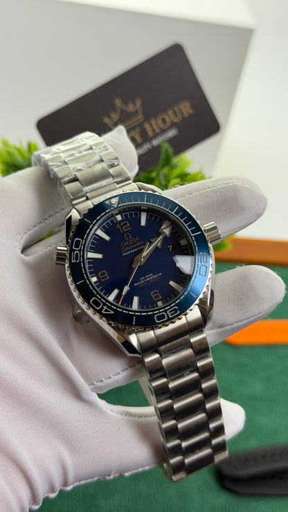 Silver with Blue Dial.