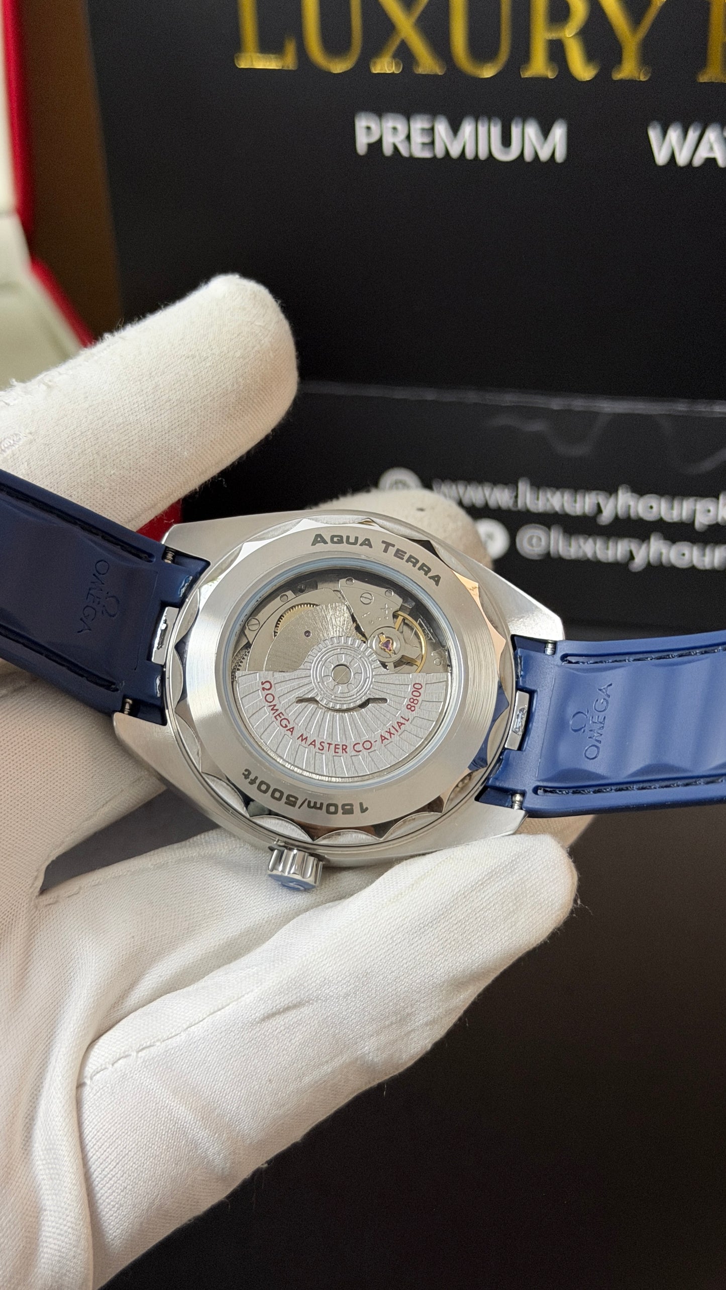 Silver with Sky Blue Dial.