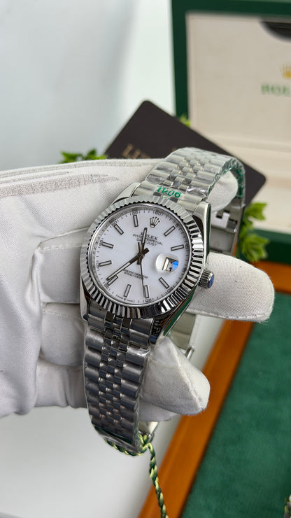 Silver with White Dial🔥