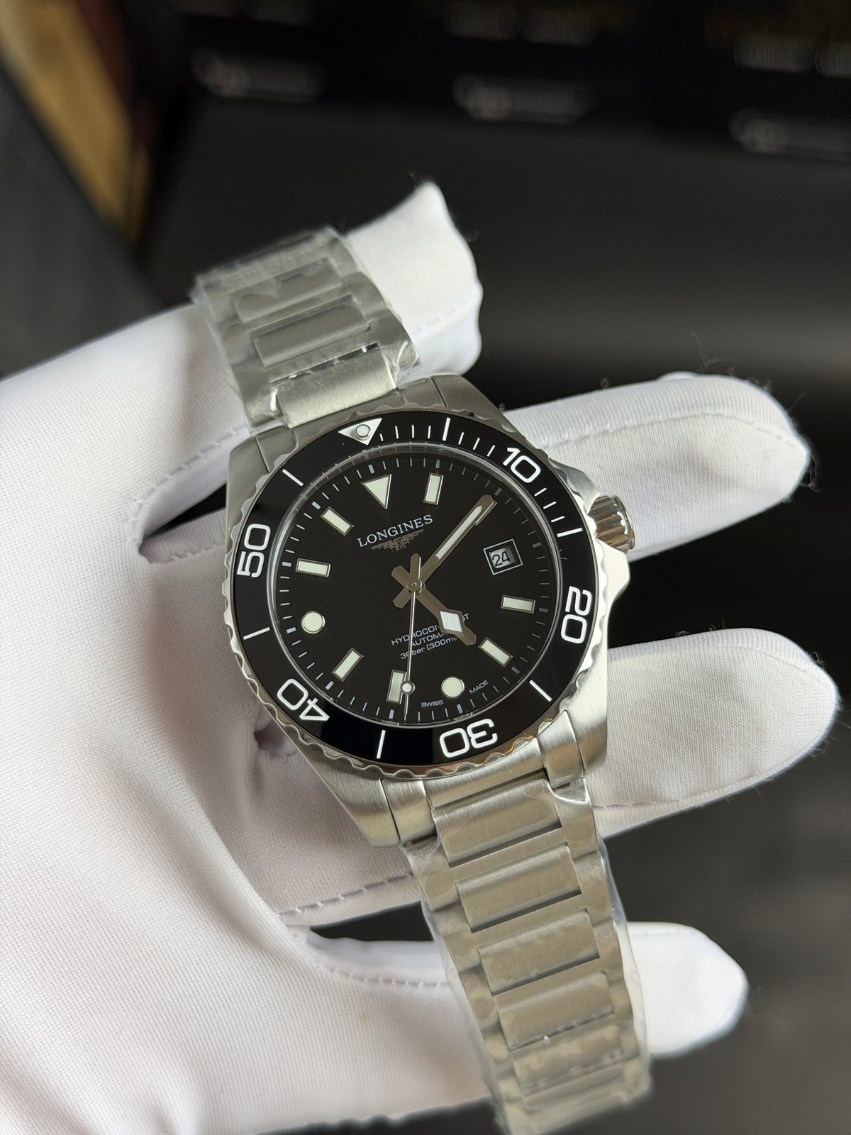 Silver with Black Dial.