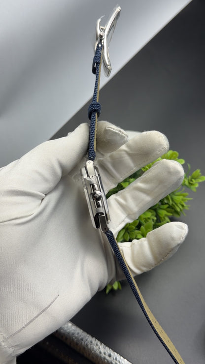 Silver with blue dial🔥