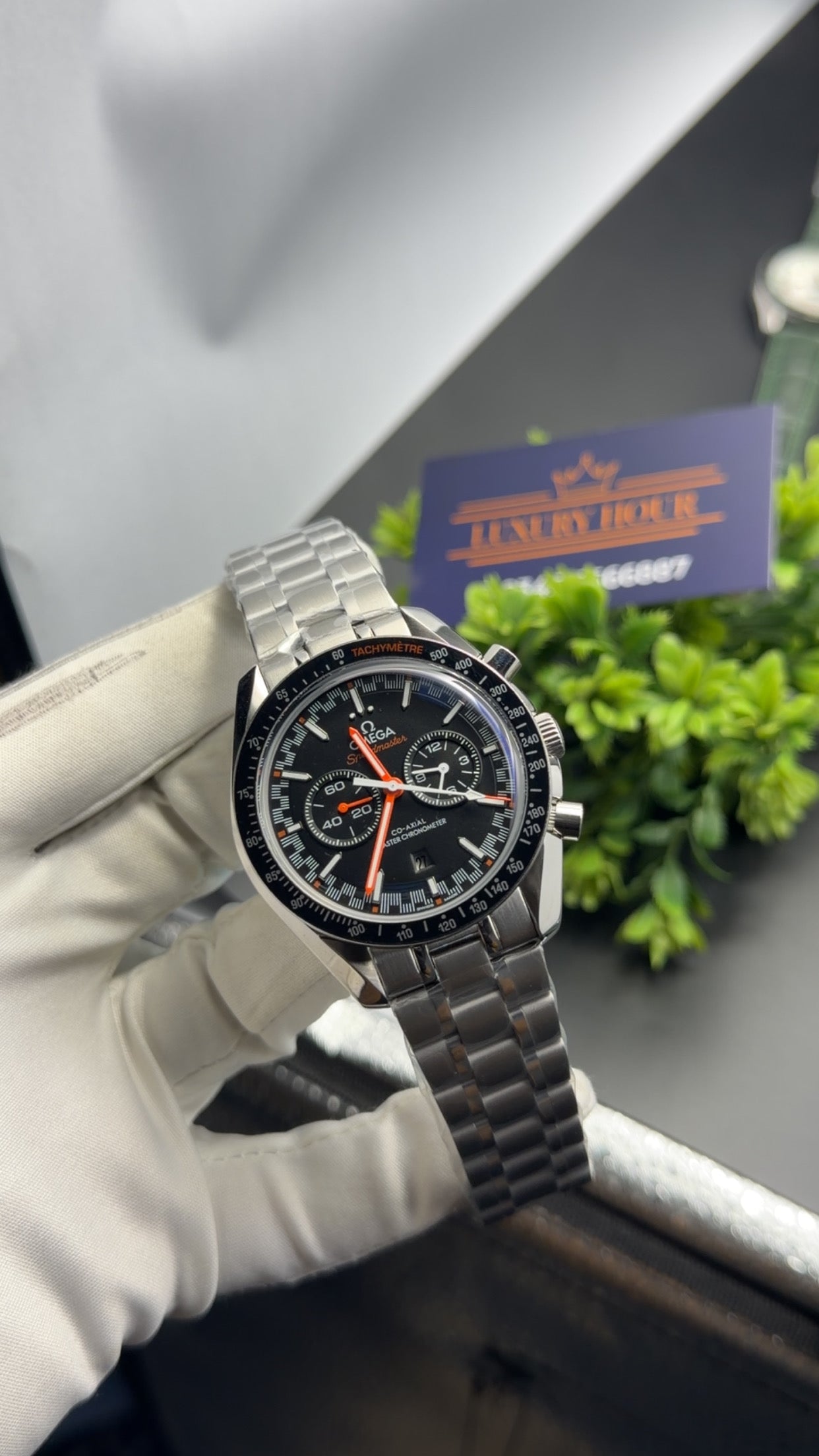 Silver with black dial🔥