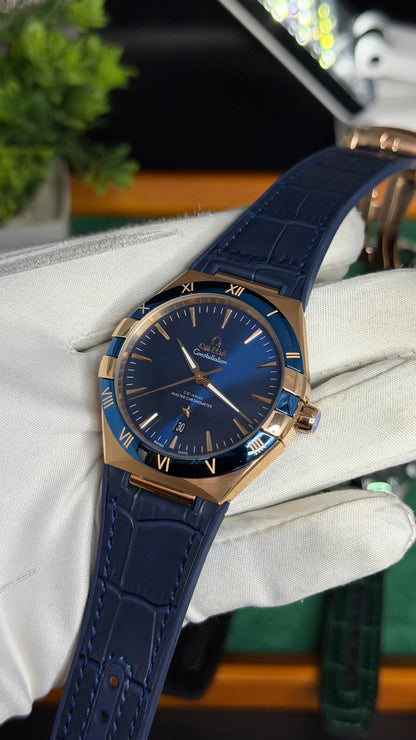 Rose Gold with Blue Dial (M NO:136)