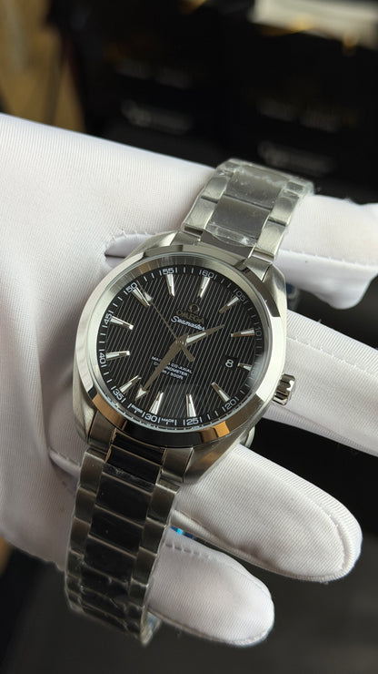 Silver with Black Dial.