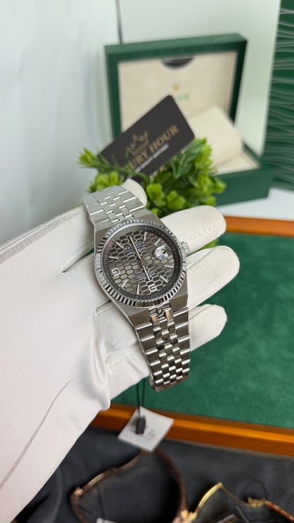 Silver with Black Dial🔥