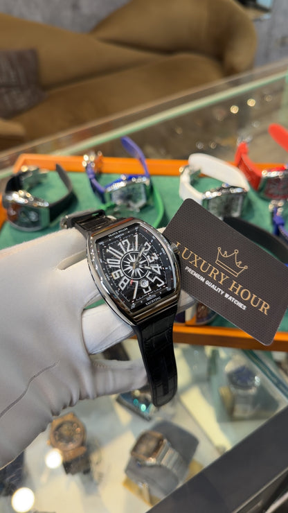 Silver with Black Dial.