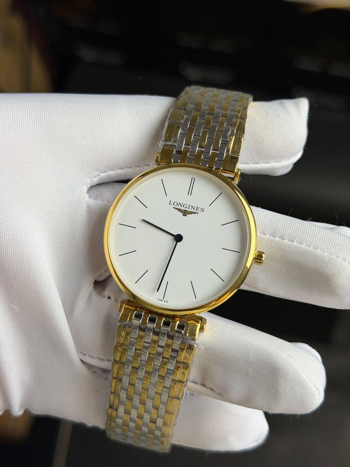 Yellow Gold Two Tone with White Dial.