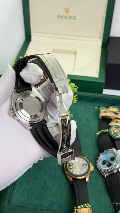 Silver with Black Dial.