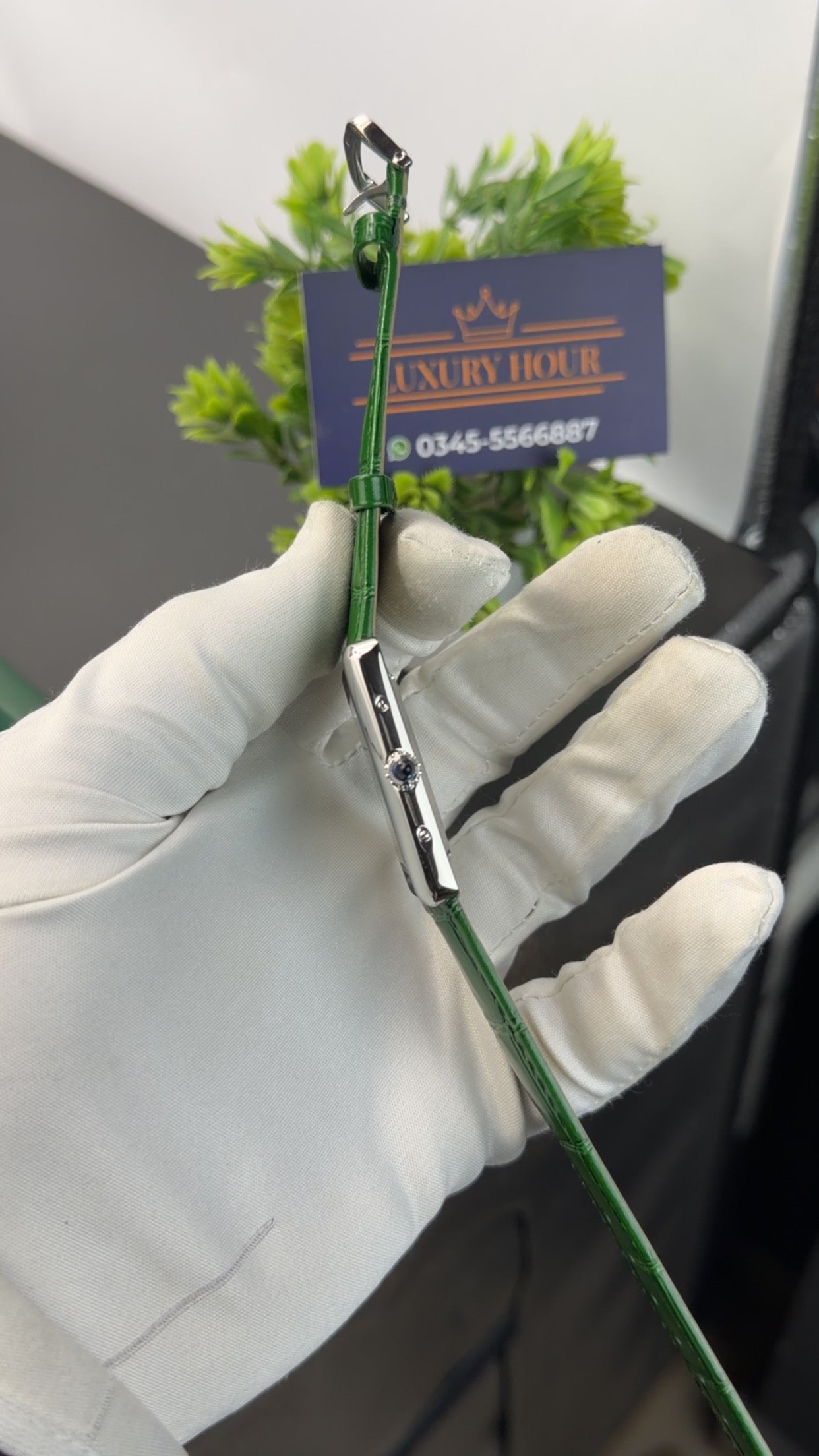 Silver with green strap🔥