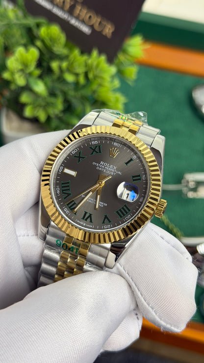 Yellow Gold Two Tone with Grey Dial.