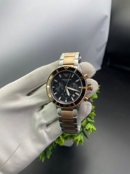 Rose Gold Two Tone with Black dial🔥