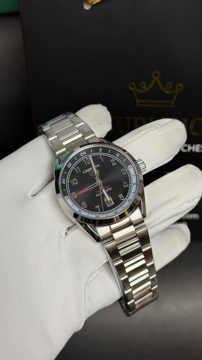 Silver with Black Dial.
