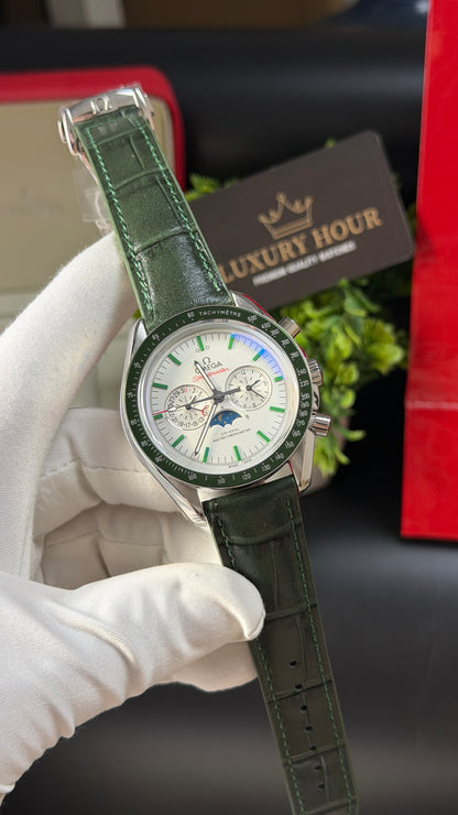 Silver with White Dial.