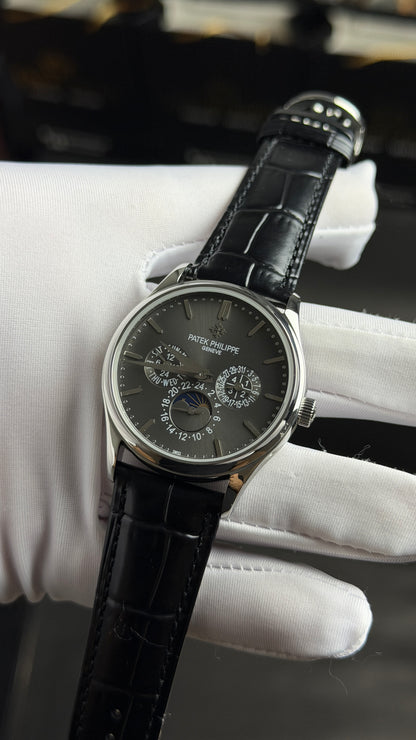 Silver with Black Dial.
