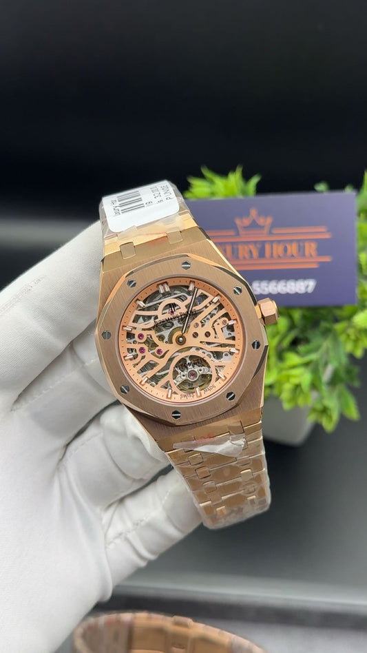 Rose gold with rose dial