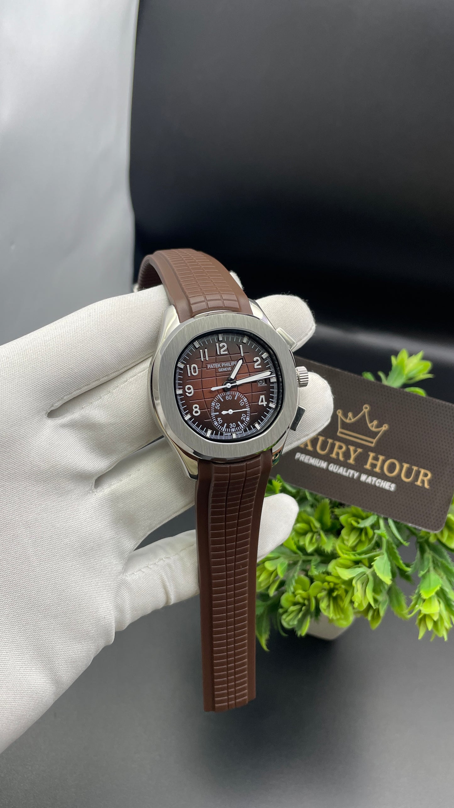 Silver with Chocolate Dial