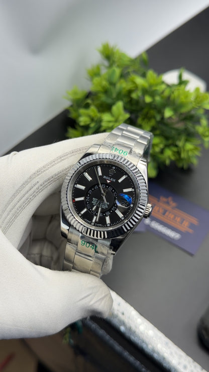 Silver with Black dial🔥