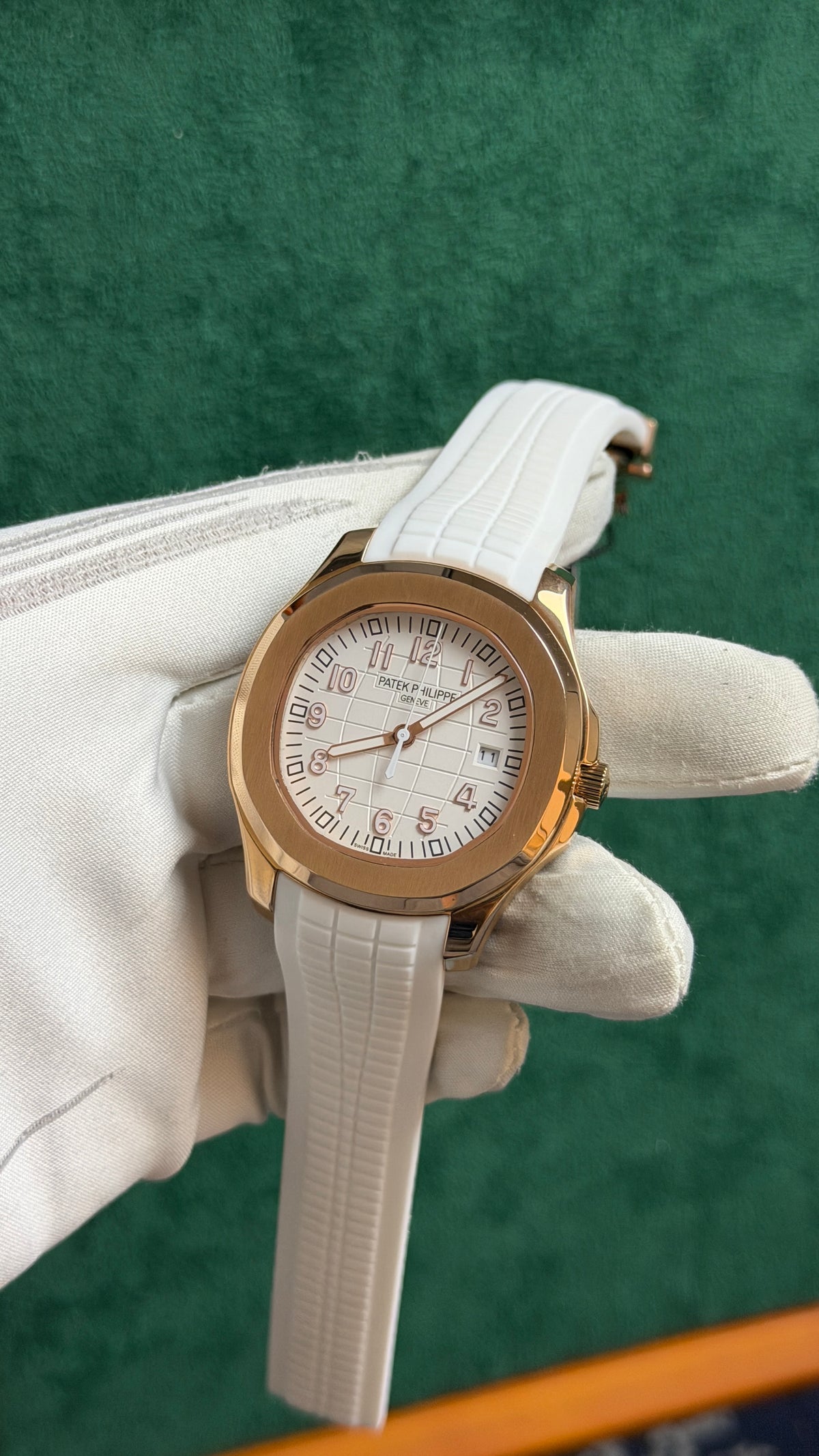 Rose Gold with White Dial.