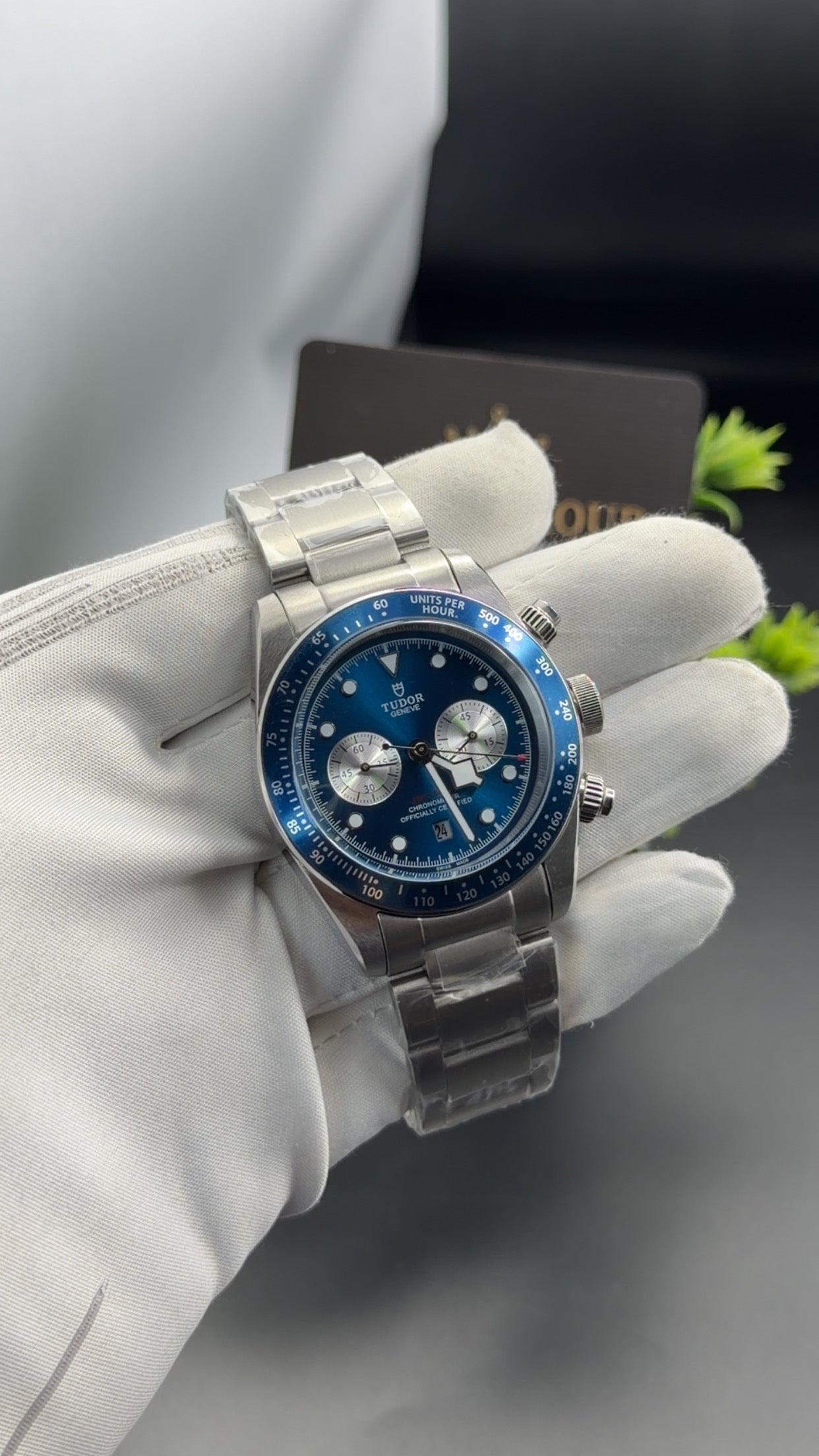 Silver with Blue dial🔥