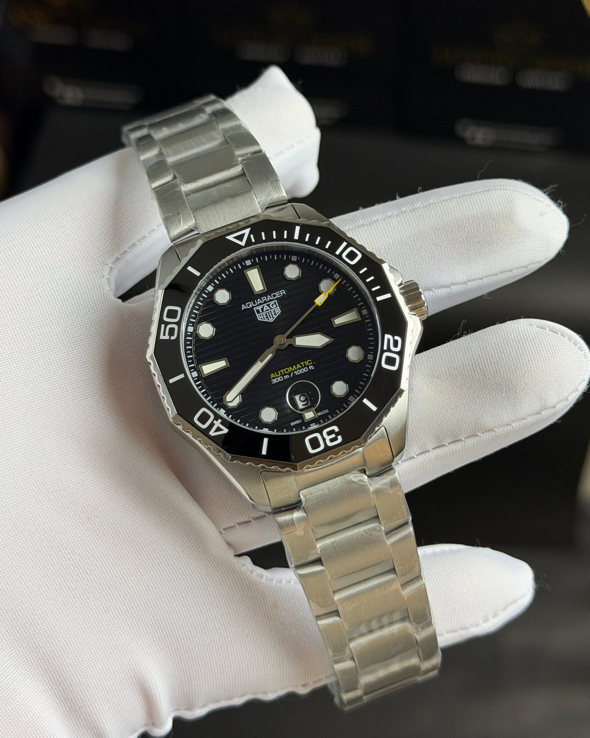 Silver with Black Dial.