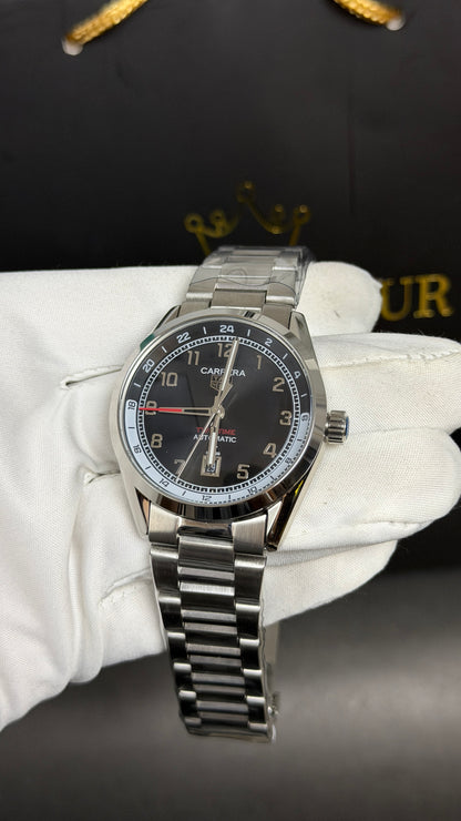 Silver with Black Dial.